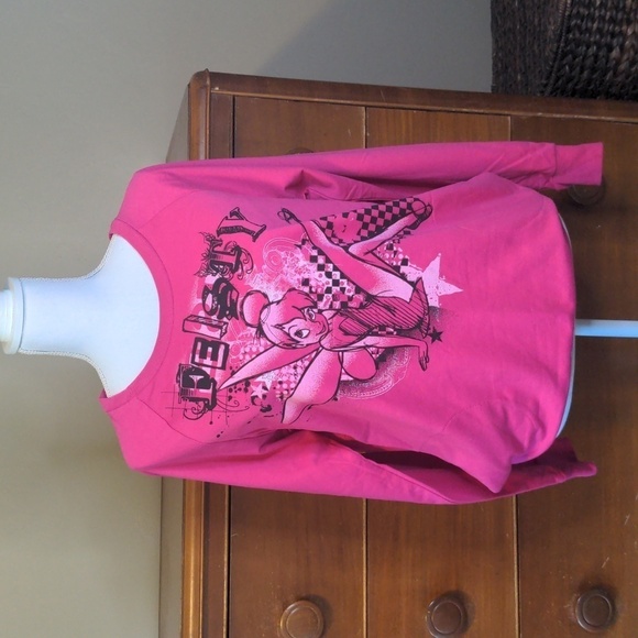 DISNEY Fiesty Barbie PINK TINK Crew Neck Sweatshirt - Picture 1 of 8